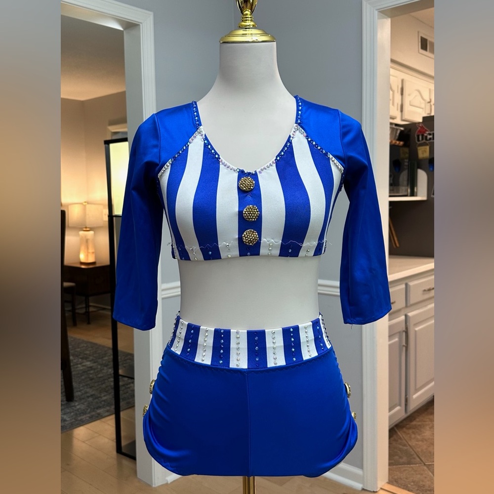 Blue and White Striped Performance Set AS